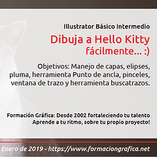 Dibuja a Hello Kitty en Adobe Illustrator... fácilmente!. Creativit, Drawing, Design, Character Design, Graphic Design, Education, and Vector Illustration project by Formación Gráfica - 01.20.2019