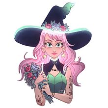 Ilustración con Clip Studio Paint - Bruja. Un progetto di Illustrazione digitale di Sofía Fondo - 27.01.2019