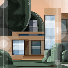 Vivienda familiar Nº 5. Vector Illustration project by Sergio Picazo Ferro - 03.14.2019