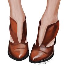 Zapatos entre tiempo. Design, Shoe Design, Traditional illustration, and Digital Illustration project by Olga Matsepura - 03.15.2019