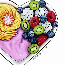 Foodillustration. Traditional illustration, and Digital Illustration project by Olga Matsepura - 03.15.2019