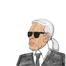 Mark Lagerfeld. Desenho de retrato, Ilustração tradicional e Ilustração digital projeto de Sergio Martínez - 19.02.2019