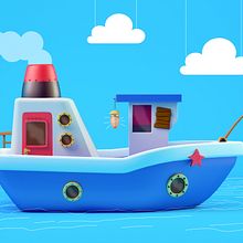 Mi primer barco 3D. 3D, Creativit, and Digital Illustration project by Mario Andres Muñoz Garcia - 03.15.2019