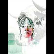 Retrato acuarela. Tauro. Projekt z dziedziny R, sunek ołówkiem i Portret użytkownika estibaliz urresola - 15.03.2019