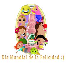 Mi Proyecto del curso: Ilustración exprés del día de la felicidad con Illustrator y Photoshop. Un proyecto de Diseño, Ilustración tradicional y Publicidad de Sandra De Tena Gómez - 17.03.2019