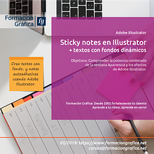 Crea textos con fondo dinámico y sticky notes en Adobe Illustrator. Creative Consulting, Design, Graphic Design, Web Design, Education, Vector Illustration, and UX / UI project by Formación Gráfica - 03.16.2019