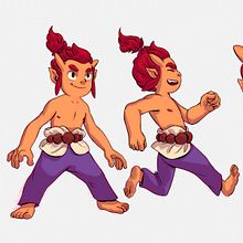 Oni, proceso de diseño de personaje. Animation, 2D Animation, Character Animation, Comic, Drawing, Character Design, Digital Illustration, and Video Games project by Gaspar Satorres Gil - 03.18.2019