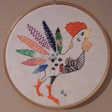 Mi Proyecto del curso: Gallo Kiriko . Un progetto di Ricamo di Cristina P. S. - 19.03.2019