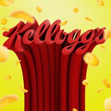 Kellogs refining logo. Un proyecto de 3D, Br, ing e Identidad, Diseño, Diseño de logotipos, Lettering y Modelado 3D de Jorge Eduardo Cuesta Aranda - 20.03.2019