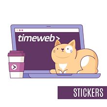 Stickers para "Timeweb". Ilustração digital projeto de Yan Moryachok - 20.03.2019