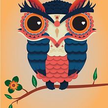 Búho. Traditional illustration project by Erick Chávez - 03.20.2019
