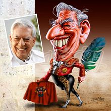 Caricatura Mario Vargas Llosa. Portrait Drawing project by Dorian Arturo Estrada Arroyo - 03.23.2013
