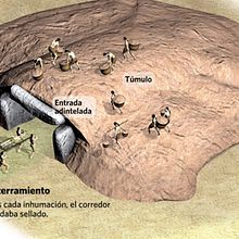 Infografía que explica el proceso de construcción de un dolmen de la Prehistoria. Digital Illustration, Infographics & Information Design project by Raquel Feria Legrand - 03.21.2019