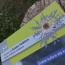Diseño  portada y encabezamiento anuario Eusko Folklore . Design projeto de patiarest - 21.03.2019