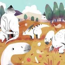 Animales extintos | álbum. Character Design, Traditional illustration, Digital Illustration, and Picturebook project by María Bunin - 06.11.2019