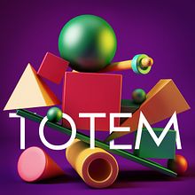 Totem Geométrico. 1ª Práctica del curso: "Introducción exprés al 3D: de cero a render con Cinema 4D". 3D, Art Direction, and Design project by Angélica Sol Rivas Fernández - 03.21.2019