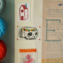 Mi Proyecto del curso: Técnicas de bordado experimental sobre papel. Embroider project by Estefanía Giraldo B - 03.22.2019