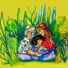 Ilustración día de la Madre. Drawing, Pencil Drawing, Artistic Drawing, Traditional illustration, and Digital Illustration project by Luisina Quintero - 03.24.2019