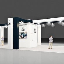 Diseño de stand TALLERES CUÑAT - Figan 2019 - Feria de Zaragoza. 3D, Architecture, Interior Architecture, Br, ing, Identit, Design, Set Design, Events & Infographics project by M. Mercedes Aramendia Ramos - 03.25.2019