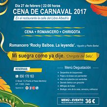 Cartel Menú Carnaval. Un progetto di Design di poster  e Graphic design di Antonio Torrecillas González - 14.02.2017