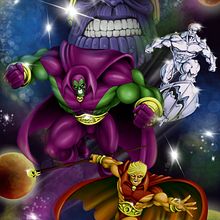Mi Proyecto del curso: Silver Surfer, Drax el Destructor y Adam ante la amenaza de Thanos. Un proyecto de Cómic de Juan Vicente Quirante Fernandez - 22.04.2019