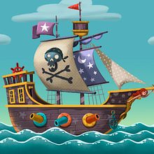 El Pirata despistat, canción del grupo musical "El Pot Petit". Un proyecto de Animación, Ilustración tradicional e Ilustración digital de Montse Casas Surós - 28.03.2019