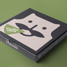 Messié Pizza. Br, ing e Identidade, Design de personagens, Design gráfico, e Design de logotipo projeto de Ramon Bosch - 28.03.2019