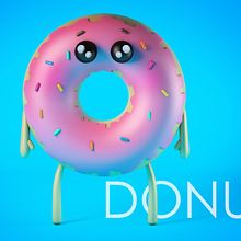 DONUT. 3D Character Design project by jo_gldesign - 03.28.2019