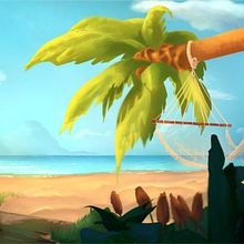 Beach Environment. Digital Illustration project by Johanna Mesa Ramos - 03.28.2019
