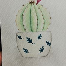 Macetita de cactus. Un progetto di Pittura ad acquerello di Elizabeth Benilda Sanchez - 12.08.2018