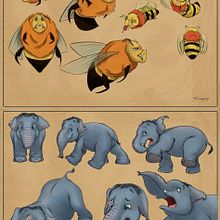 Character design for Arbo makes an unlikely friend. Children's Illustration project by Johanna Mesa Ramos - 03.29.2019