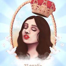 ILUSTRACIÓN - El mal querer (Rosalía). Digital Illustration, Comic, Drawing, Portrait Drawing, Graphic Design, and Traditional illustration project by Leire Gajate - 11.24.2018