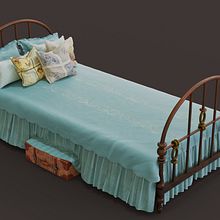 Bed vintage. 3D project by Jose Olmedo - 03.29.2019