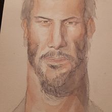 Mi Proyecto del curso: Caricatura en acuarela. Desenho artístico, Desenho de retrato, e Pintura em aquarela projeto de Marcelo Lopez - 30.03.2019