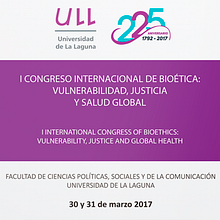 ULL | I Congreso Internacional de Bioética: Vulnerabilidad, Justicia y Salud . Un progetto di Graphic design di Cristina Almansa - 30.03.2017