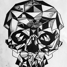 FullcolorSkull. Collage, Street Art, Concept Art, Drawing, Traditional illustration, and Digital Illustration project by Adrián Lopez Maya - 03.31.2019