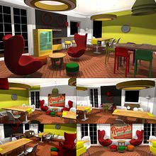 (3D) Diseño Interior Urban Satation. Un proyecto de 3D, Arquitectura digital, Arquitectura interior y Diseño de interiores de José Zappata - 01.04.2019
