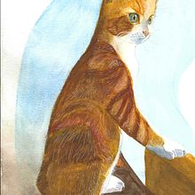 Acuarela de Simba. Watercolor Painting project by Enrique Díaz Cardeñoso - 04.02.2019
