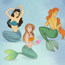 Sirenas. Projekt z dziedziny Trad, c i jna ilustracja użytkownika Sandra Morán Caldera - 02.04.2019