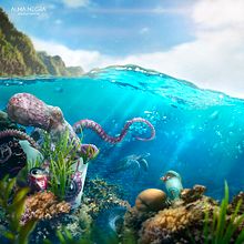 Bajo el agua. Concept Art, Audiovisual Production, and Photo Retouching project by Dorian Torres - 04.02.2019