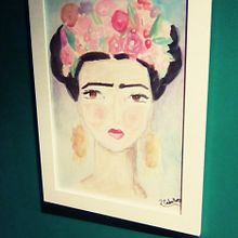 Frida en acuarela. Desenho projeto de Rebeca Caballero Lezcano - 03.04.2019