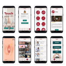 Touch App: The best female masturbation guide. UX / UI project by Gabriela Pineda Araujo - 09.01.2018