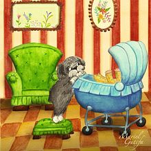 Ilustración de "Un perrito llamado Taquito. Un progetto di Illustrazione infantile di María Gutiérrez - 04.04.2019