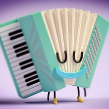 Monigote Musical Vol. II. 3D, 3D Character Design, and 3D Modeling project by Jose Moreno - 04.04.2019