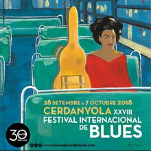 Cartel Festival de Blues. Fine Arts, Br, ing, Identit, Artistic Drawing, Portrait Drawing, Poster Design, Events, and Traditional illustration project by Olga Molina - 04.05.2019