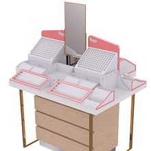 Render de display cosmético en tienda departamental . Furniture Design, Making, Industrial Design, and 3D project by Estela López Castro - 04.06.2019