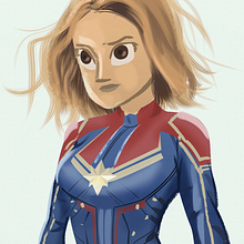 Captain Marvel. Character Design project by Jorge Moreno - 04.08.2019
