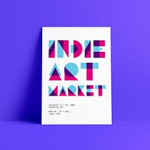 INDIE ART MARKET / Poster. Design de cartaz, Design gráfico, e Tipografia projeto de JEL studi - 09.04.2019