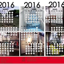 Calendario de mesa. Design, and Graphic Design project by Jellybeth Guerra - 11.28.2015