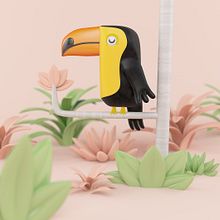 Tucan. 3D project by Tati Astua - 05.13.2019